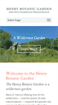 Mobile Screenshot of henrybotanicgarden.org